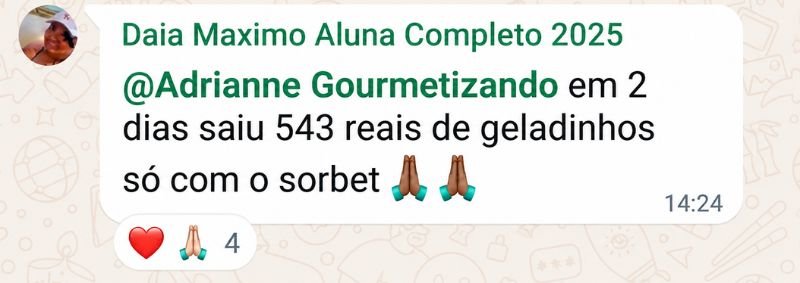 Resultado do método Água Cremosa